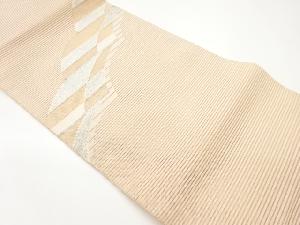 絽綴れ曲線に抽象模様織出し名古屋帯